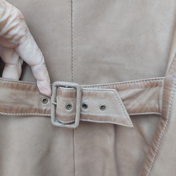 DANIER lined leather fall jacket with Zip front, L. Lovelysubtle color details - Picture 4 of 11